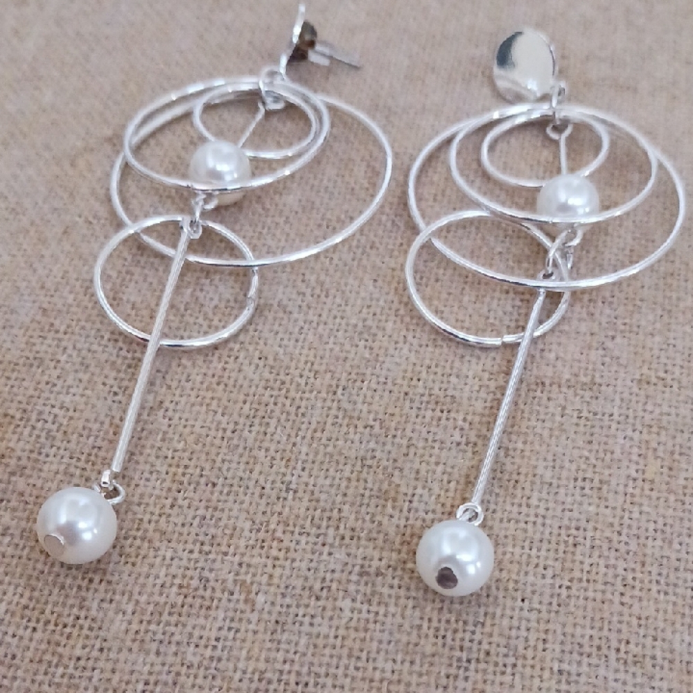Silver Circle Earrings